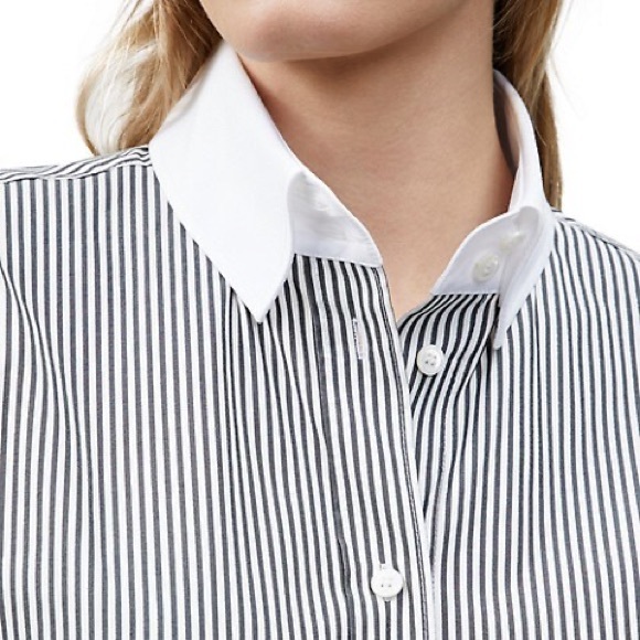 NWT Lafayette 148 NY Centennial Stripe Davitt Shirt - Picture 3 of 7